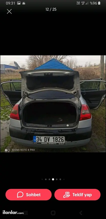 2006 Renault Megane 1.5 dCi dizel manuel otomobil - Fotoğraf 1