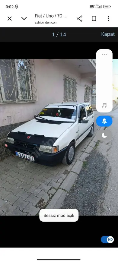 2000 Fiat Uno 70 S benzin & LPG manuel otomobil - Fotoğraf 1
