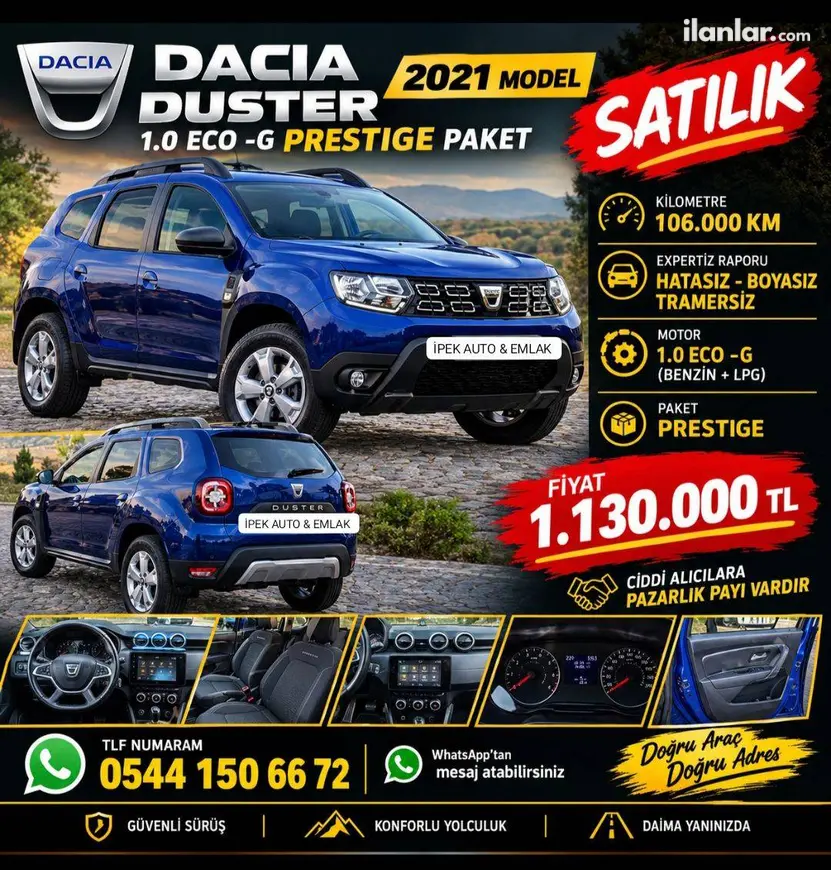 2021 Dacia Duster 1.0 ECO-G diğer manuel arazi, SUV, Pick-up - Fotoğraf 1