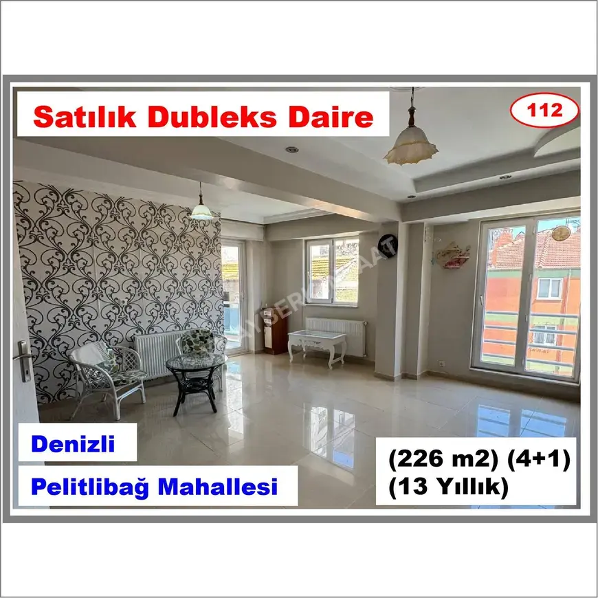 Denizli Pamukkale Pelitlibağ Mahallesi 4+1 226 m² satılık daire - Fotoğraf 1