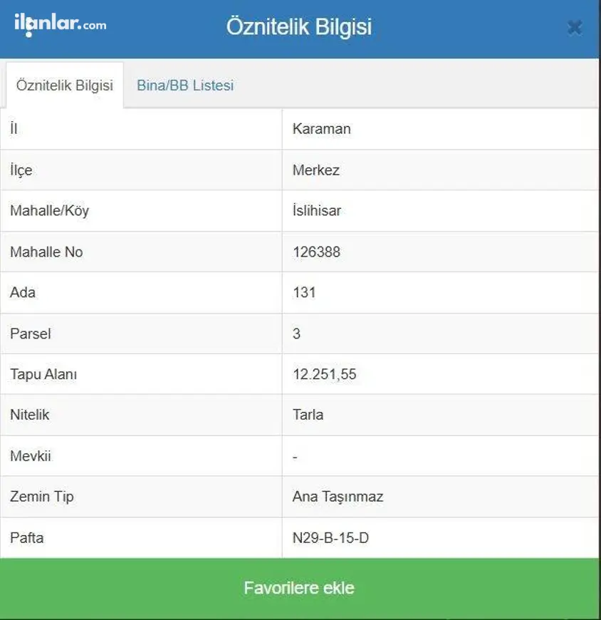 Karaman Merkez İslihisar Köyü Mahallesi 22.404 m² satılık tarla arsa - Fotoğraf 1