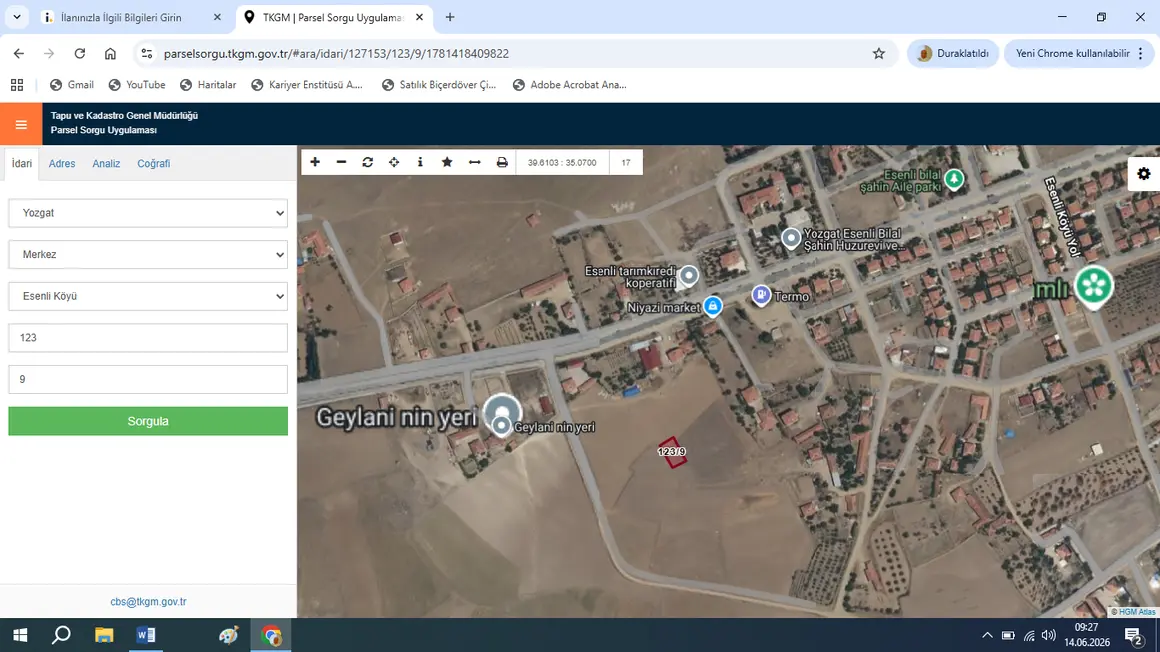 Yozgat Merkez Esenli, Bahçelievler Mahallesi 468 m² satılık konut arsa - Fotoğraf 1