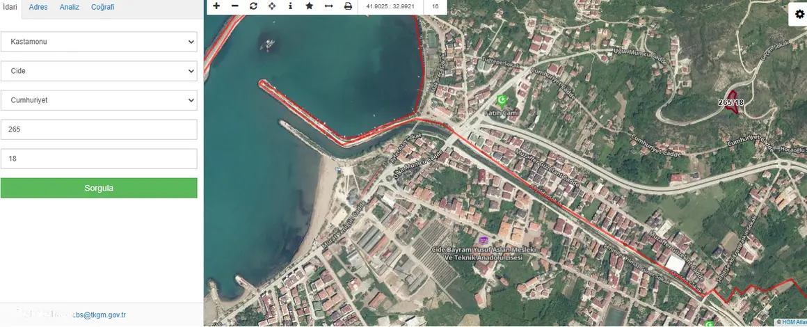 Kastamonu Cide Cumhuriyet Mahallesi 1.207 m² satılık konut arsa - Fotoğraf 1