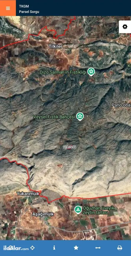 Kahramanmaraş Pazarcık Tilkiler Mahallesi 21.978 m² satılık bağ & Bahçe arsa - Fotoğraf 1
