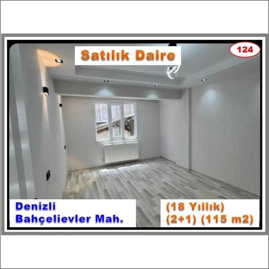 Denizli Merkezefendi Bahçelievler Mahallesi 2+1 125 m² satılık daire - Fotoğraf 1