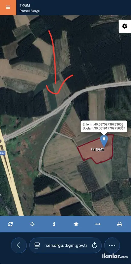 Sakarya Akyazı Yahyalı Mahallesi 20.642 m² satılık tarla arsa - Fotoğraf 1