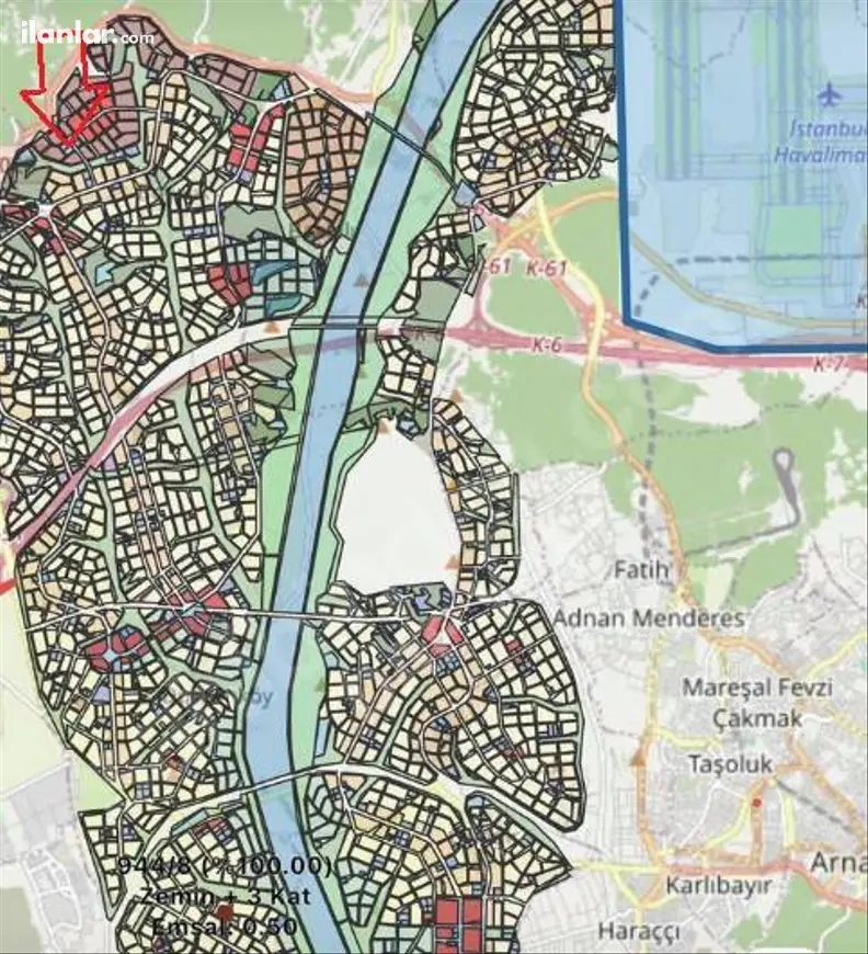 İstanbul Arnavutköy Boyalık Mahallesi 451 m² satılık ticari + Konut arsa - Fotoğraf 1