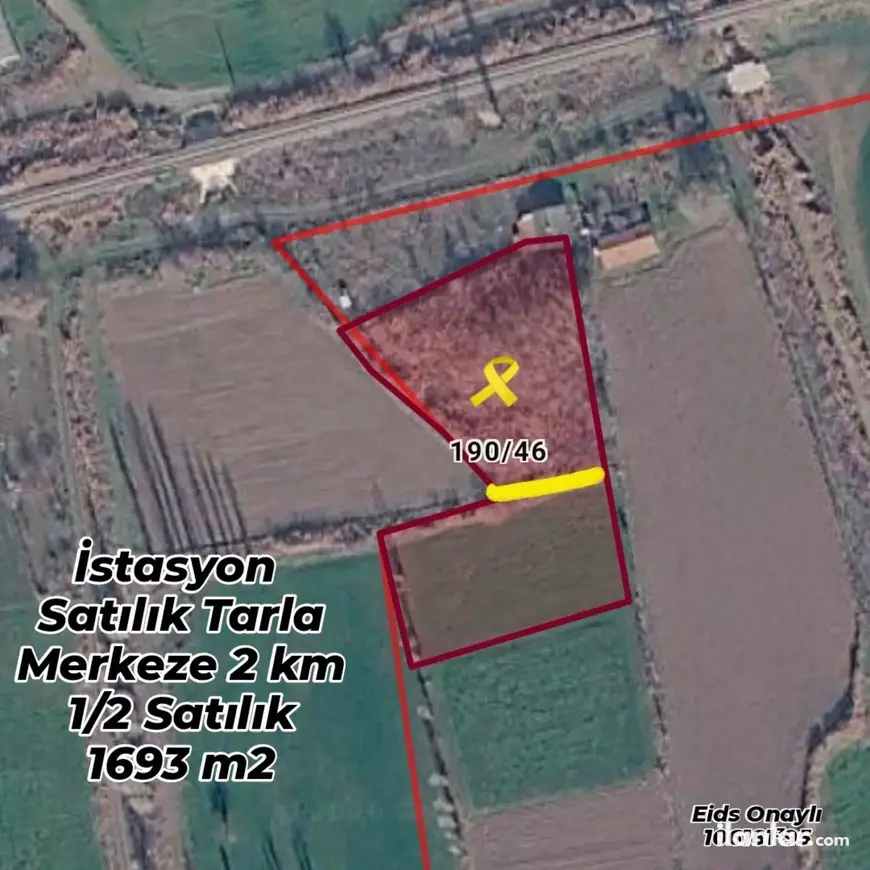 Kütahya Tavşanlı İstasyon Mahallesi 1.693 m² satılık tarla arsa - Fotoğraf 1