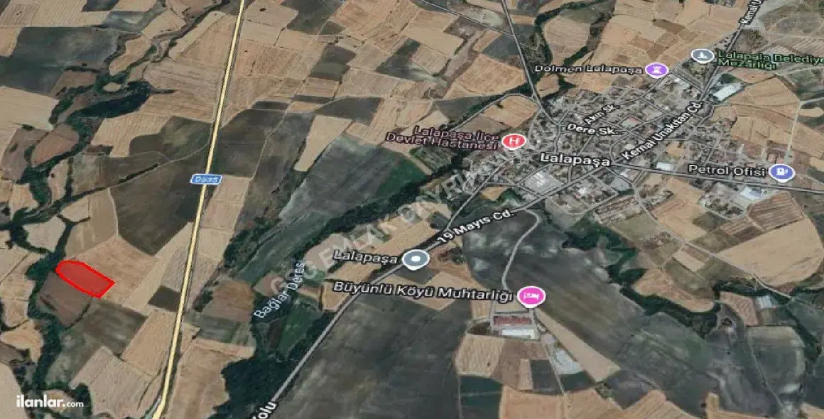 Edirne Lalapaşa Merkez Mahallesi 13.578 m² satılık tarla arsa - Fotoğraf 1