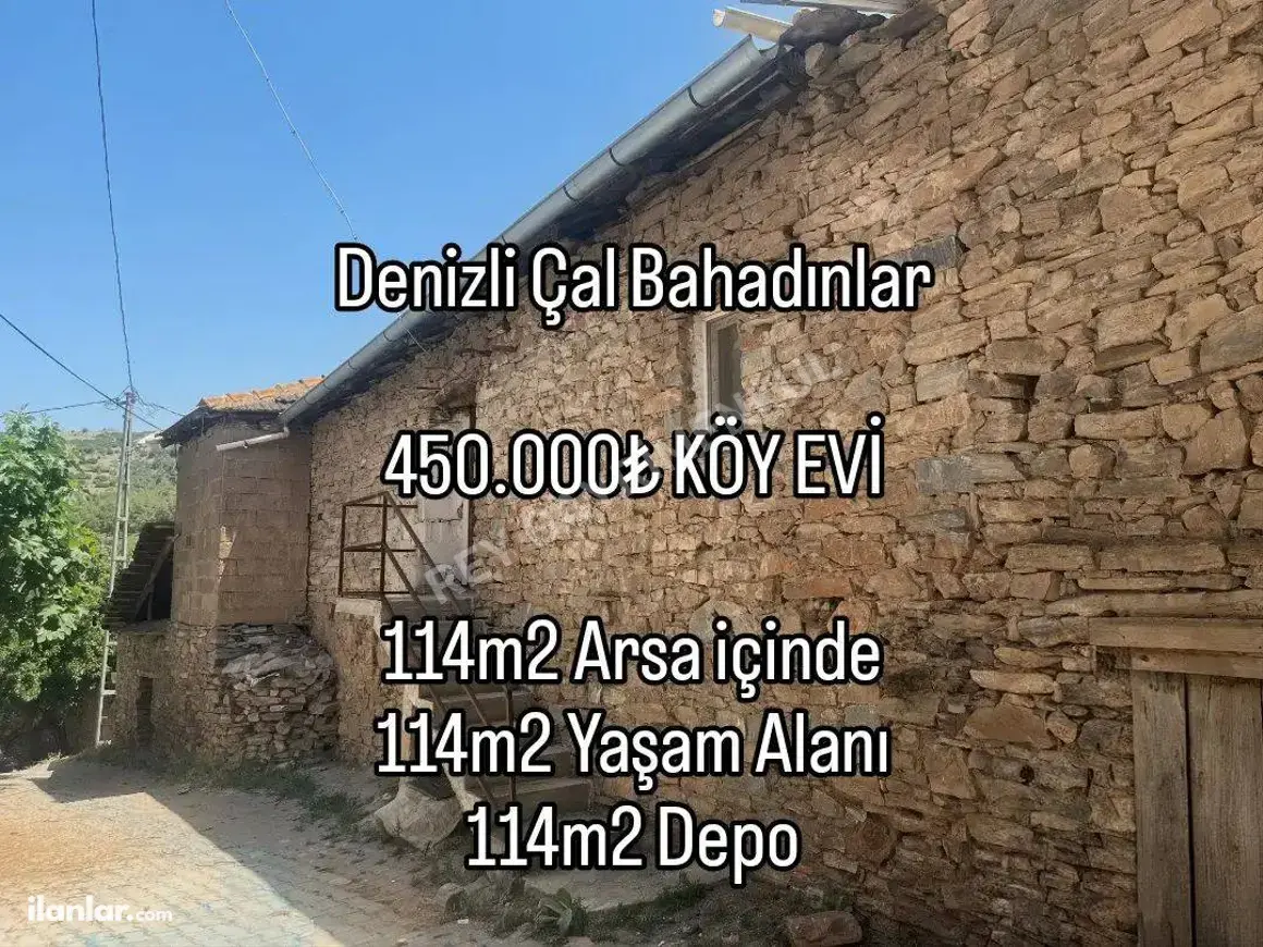 Denizli Çal Bahadınlar Mahallesi 2+1 114 m² satılık köy Evi - Fotoğraf 1