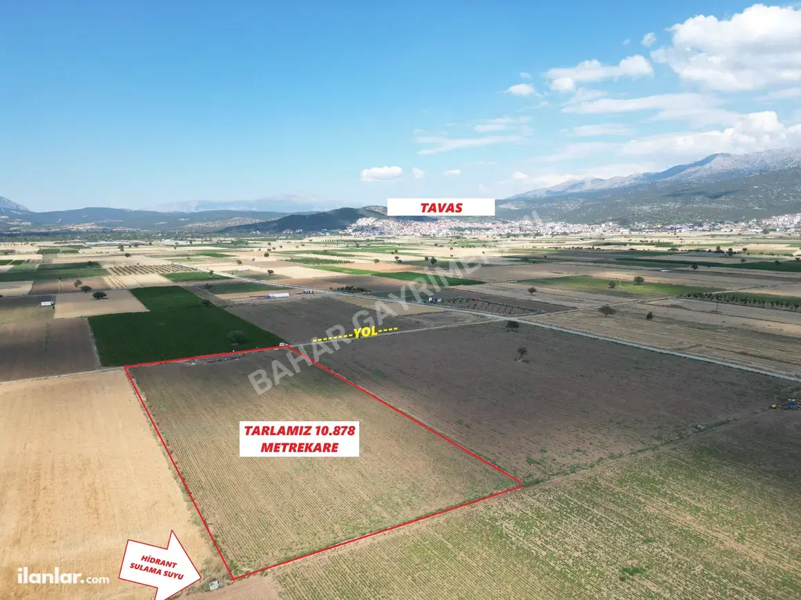 Denizli Tavas Orta Mahallesi 10.878 m² satılık tarla arsa - Fotoğraf 1