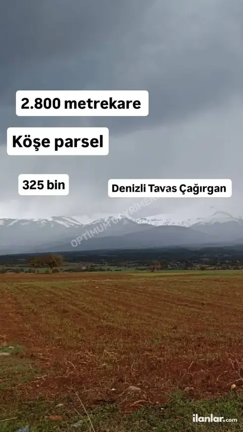 Denizli Tavas Çağırgan Mahallesi 2.800 m² satılık tarla arsa - Fotoğraf 1