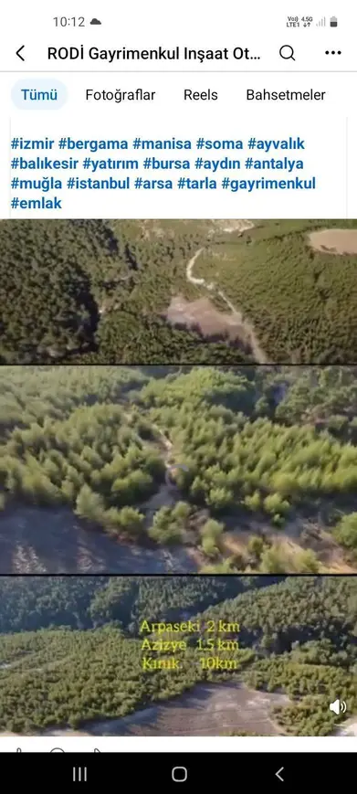İzmir Kınık Taştepe Mahallesi 6.875 m² satılık tarla arsa - Fotoğraf 1