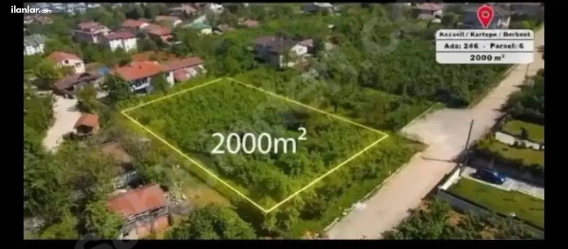 Kocaeli Kartepe Şirinsulhiye Mahallesi 2.000 m² satılık bağ & Bahçe arsa - Fotoğraf 1