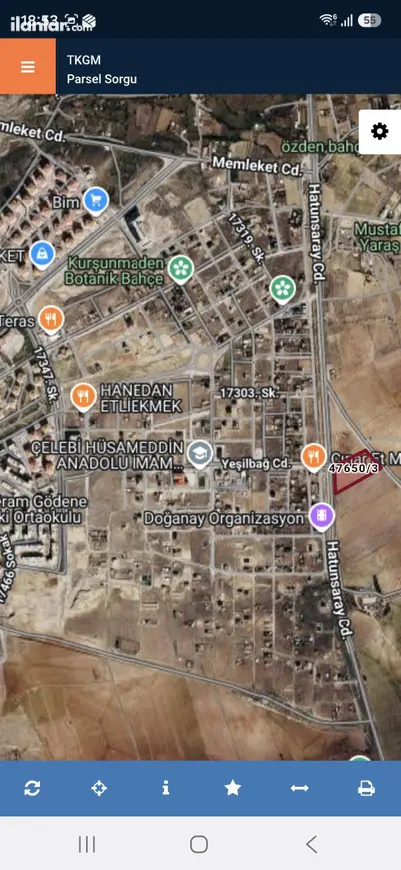 Konya Meram Gödene Mahallesi 2.085 m² satılık tarla arsa - Fotoğraf 1