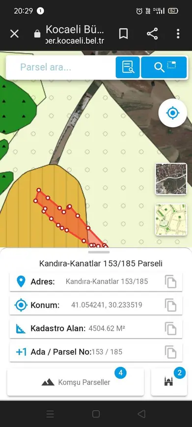 Kocaeli Kandıra Kanatlar Mahallesi 4.505 m² satılık konut arsa - Fotoğraf 1