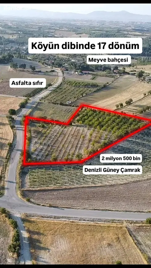 Denizli Güney Çamrak Mahallesi 16.800 m² satılık bağ & Bahçe arsa - Fotoğraf 1