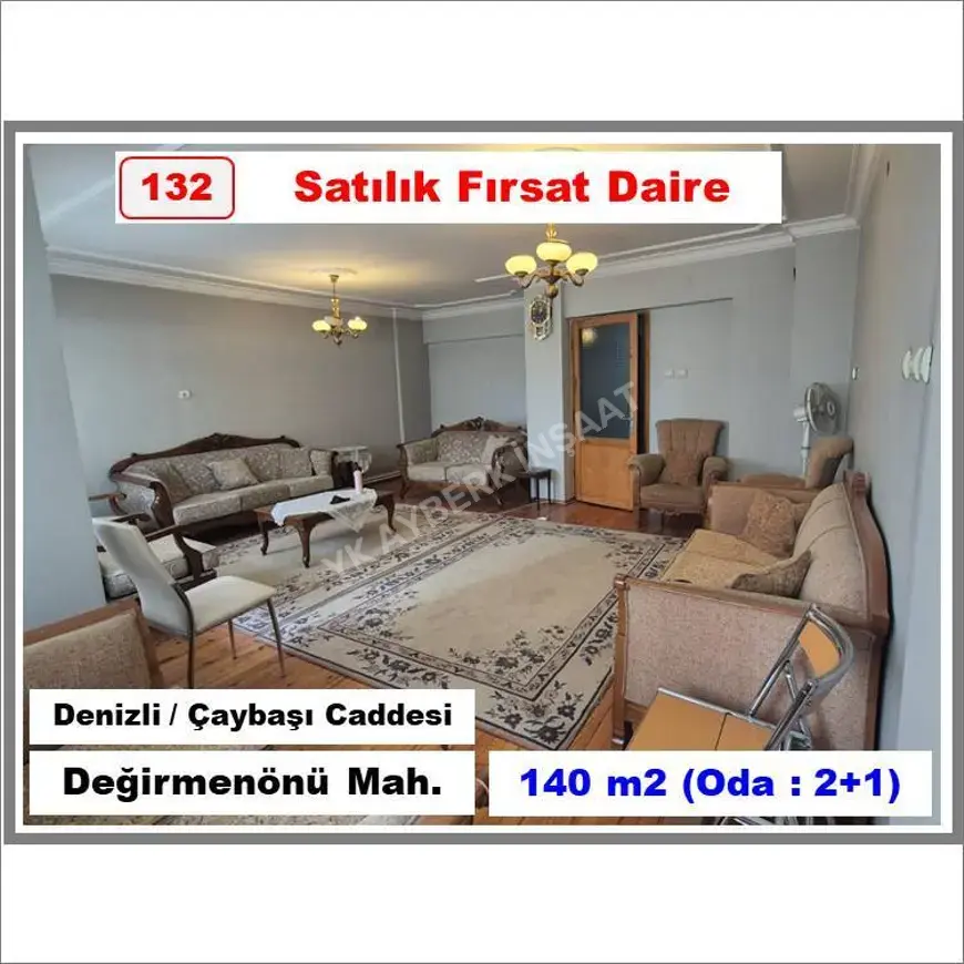 Denizli Merkezefendi Değirmenönü Mahallesi 2+1 140 m² satılık daire - Fotoğraf 1