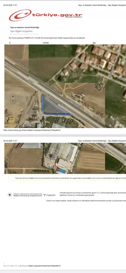 Edirne Havsa Varoş Mahallesi 2.329 m² satılık sanayi arsa - Fotoğraf 1