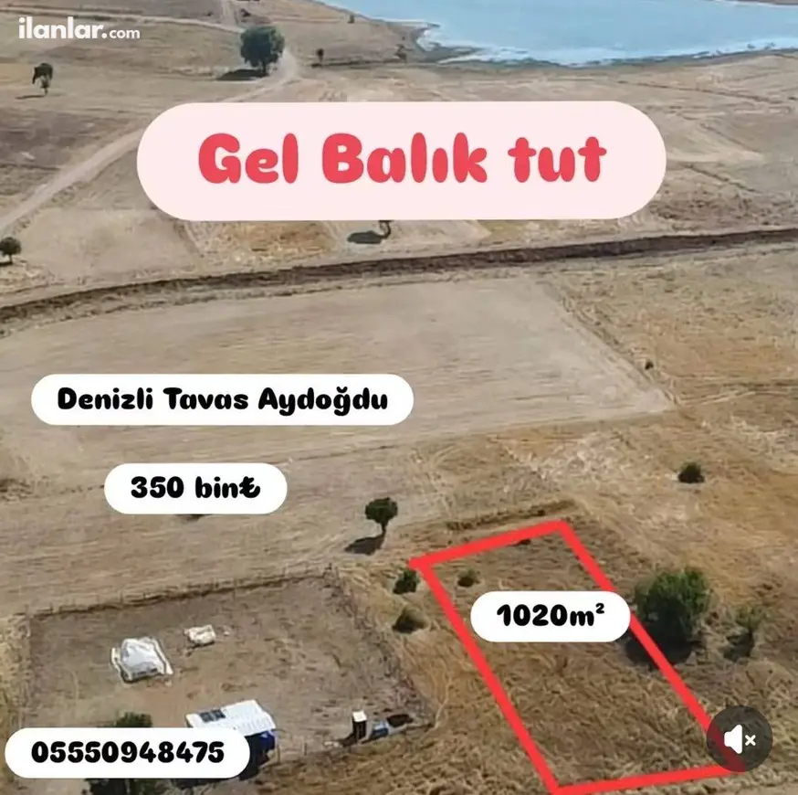 Denizli Tavas Aydoğdu Mahallesi 1.024 m² satılık arazi arsa - Fotoğraf 1