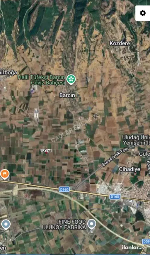 Bursa Yenişehir Barcın Mahallesi 2.476 m² satılık tarla arsa - Fotoğraf 1