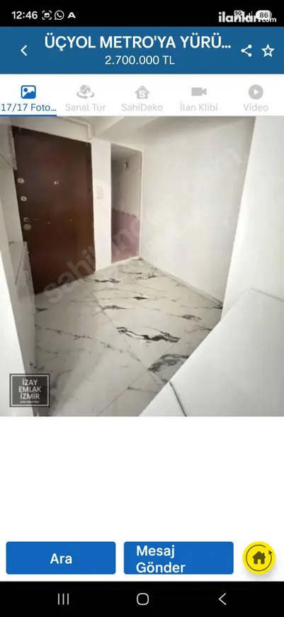 İzmir Konak Barbaros Mahallesi 2+1 75 m² satılık daire - Fotoğraf 1