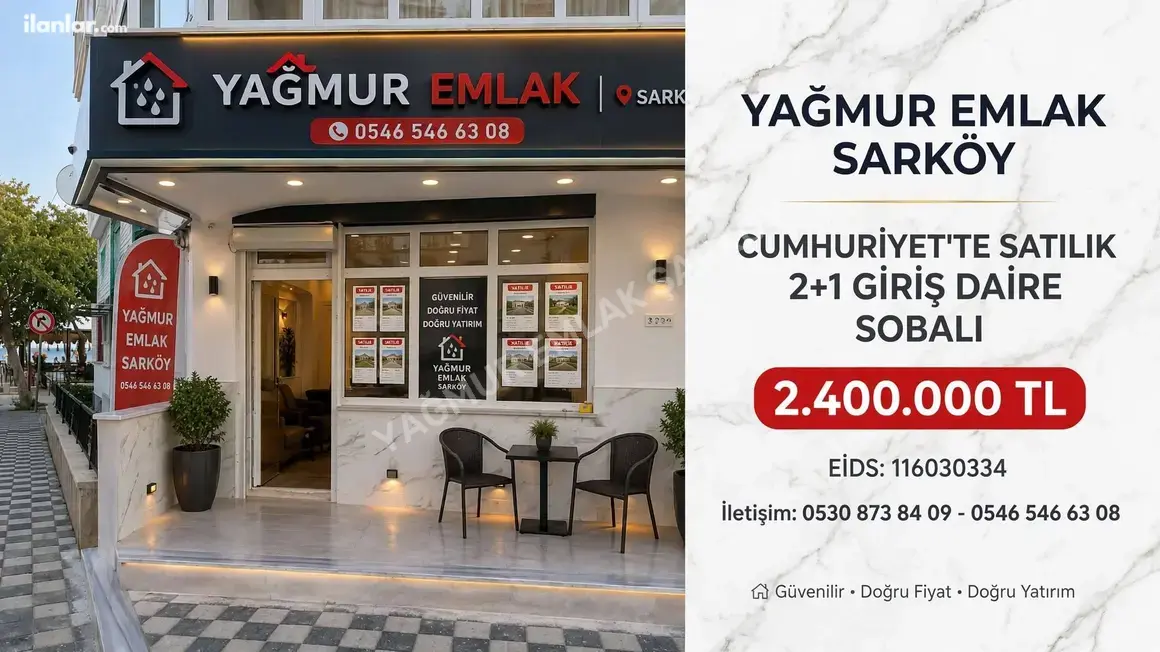 Tekirdağ Şarköy Cumhuriyet Mahallesi 2+1 90 m² satılık daire - Fotoğraf 1