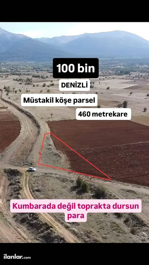 Denizli Tavas Yorga Mahallesi 460 m² satılık tarla arsa - Fotoğraf 1