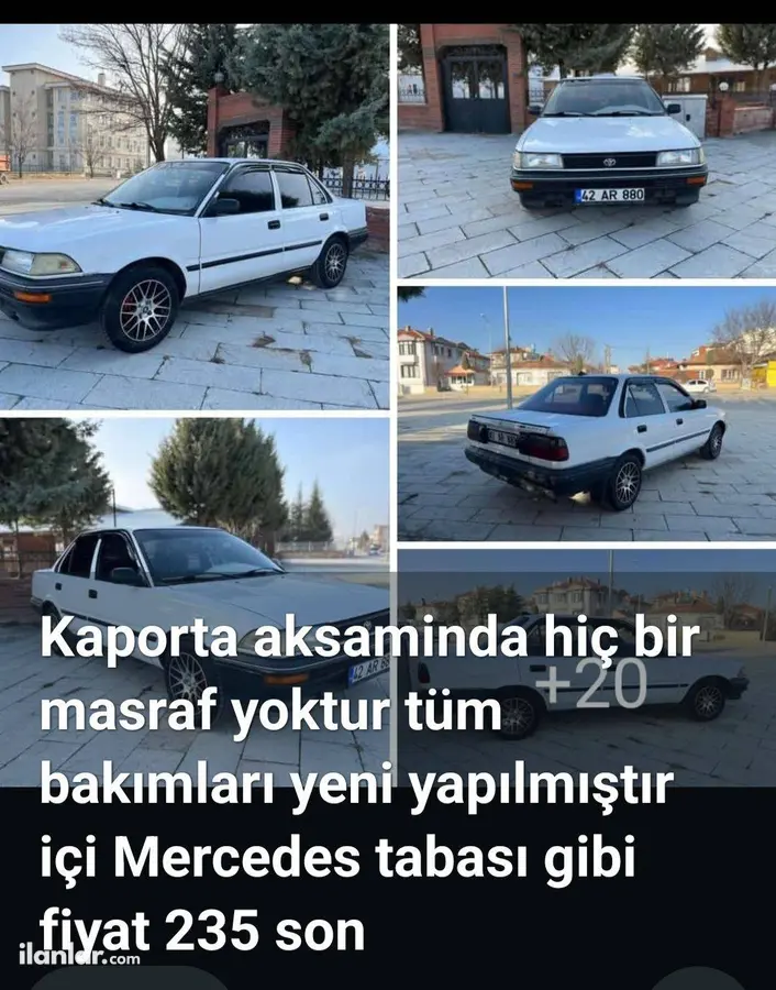 1991 Toyota Corolla 1.6 benzin & LPG manuel otomobil - Fotoğraf 1