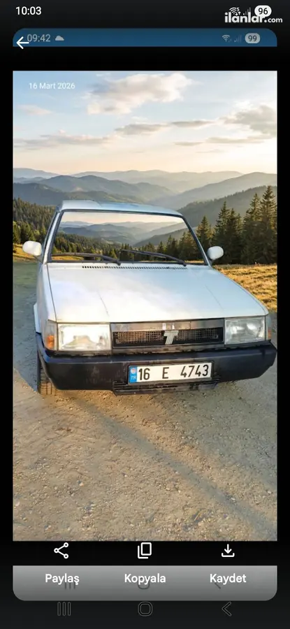 1993 Tofaş Kartal Kartal 5 Vites lPG manuel otomobil - Fotoğraf 2