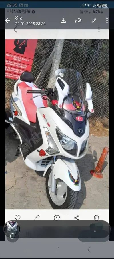 2012 SYM GTS 250i EVO benzinli otomatik motosiklet - Fotoğraf 1