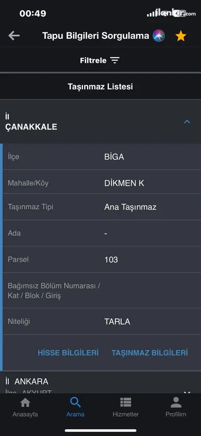Çanakkale Biga Dikmen Köyü Mahallesi 32.350 m² satılık tarla arsa - Fotoğraf 1