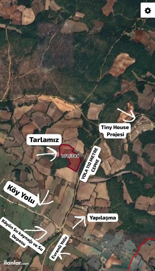 Kırklareli Vize Akpınar Köyü Mahallesi 26.200 m² satılık tarla arsa - Fotoğraf 1