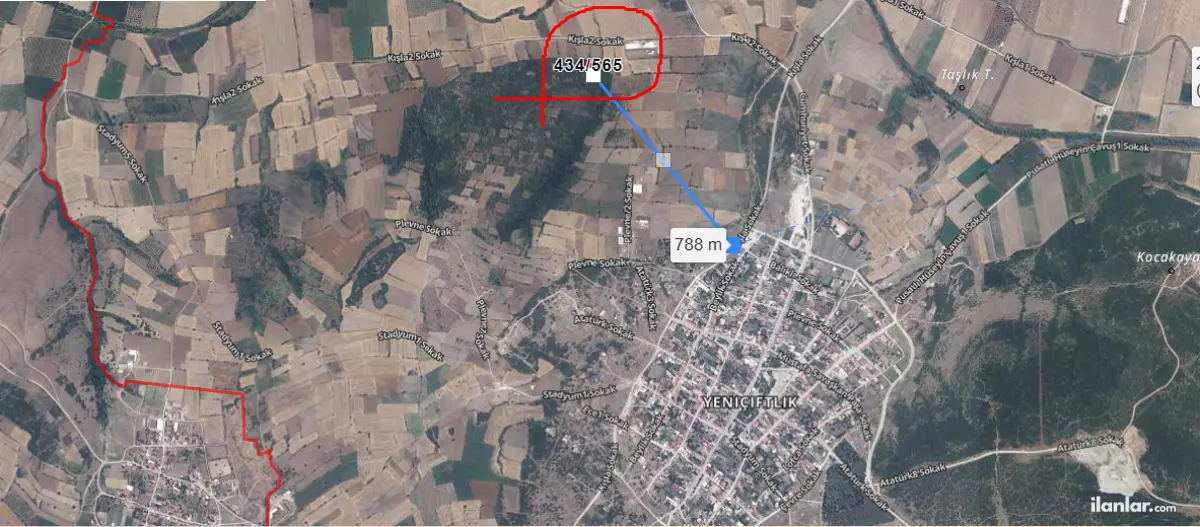 Çanakkale Biga Yeniçiftlik, Ece Mahallesi 564 m² satılık tarla arsa - Fotoğraf 1