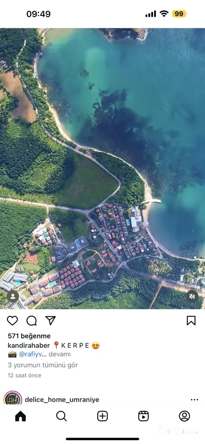 Kocaeli Kandıra Kerpe Mahallesi 980 m² satılık konut arsa - Fotoğraf 1