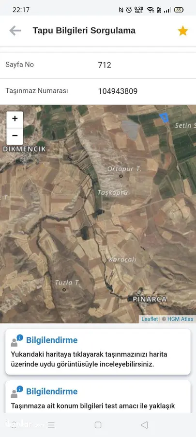 Sivas Merkez Pınarca Köyü Mahallesi 6.386 m² satılık tarla arsa - Fotoğraf 2
