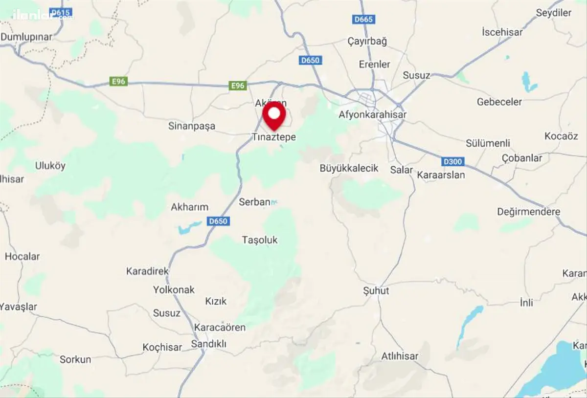 Afyonkarahisar Sinanpaşa Tınaztepe, Yeni Mahallesi 255 m² satılık ticari + Konut arsa - Fotoğraf 2