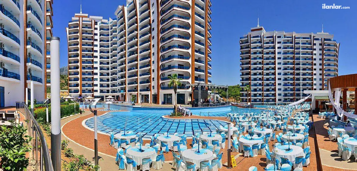 Antalya Alanya Mahmutlar Mahallesi 1+1 80 m² konut (Turizm Amaçlı Kiralık) rezidans - Fotoğraf 1
