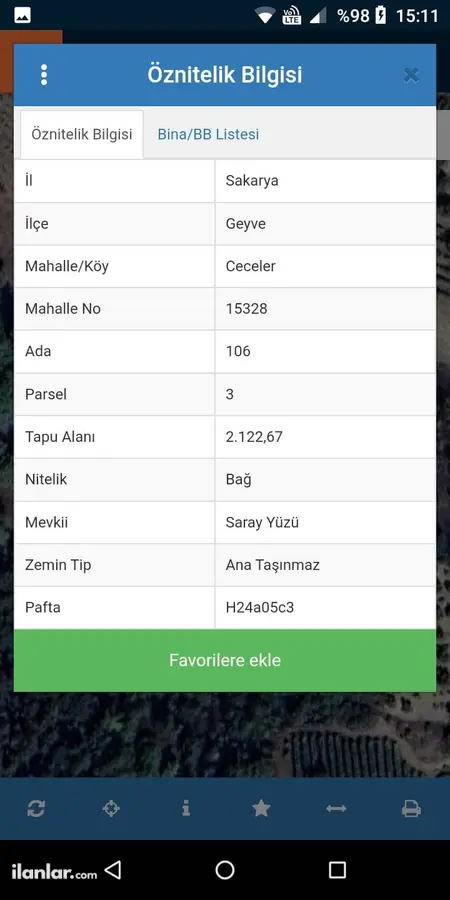 Sakarya Geyve Ceceler Mahallesi 2.122 m² satılık bağ & Bahçe arsa - Fotoğraf 3