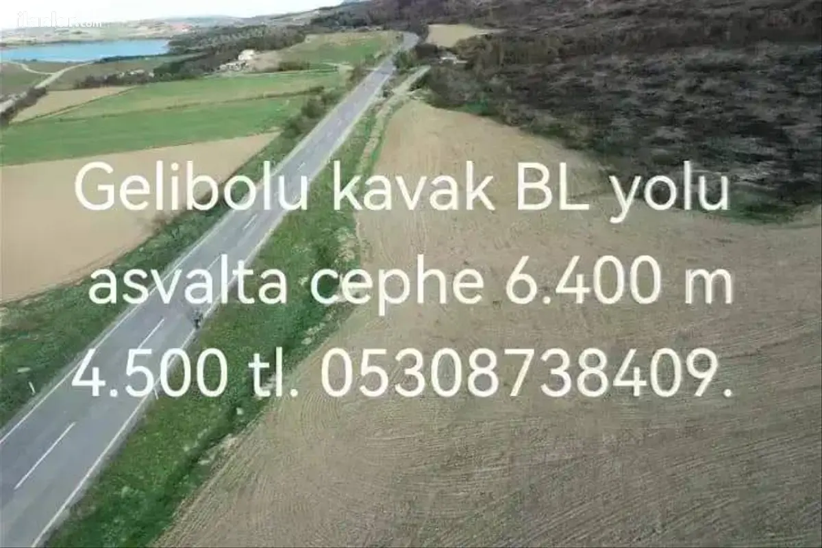 Tekirdağ Şarköy Yeniköy Mahallesi 6.400 m² satılık tarla arsa - Fotoğraf 2