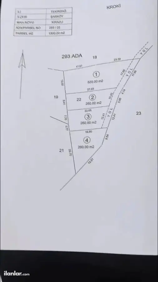 Tekirdağ Şarköy Kirazlı Mahallesi 260 m² satılık zeytinlik arsa - Fotoğraf 3