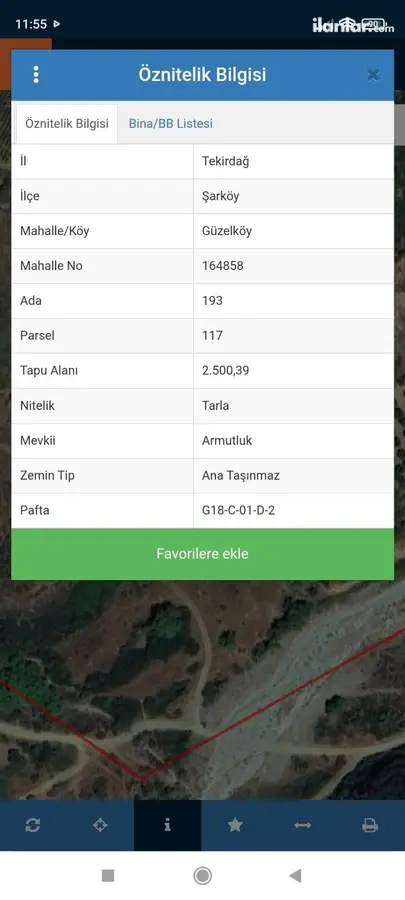 Tekirdağ Şarköy Güzelköy Mahallesi 500 m² satılık bağ & Bahçe arsa - Fotoğraf 2