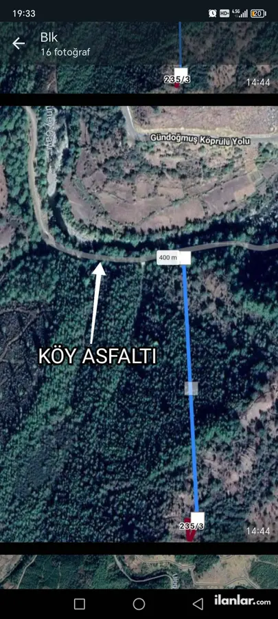 Antalya Gündoğmuş Balkaya Mahallesi 330 m² satılık tarla arsa - Fotoğraf 3