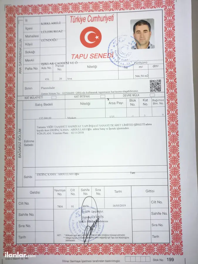 Kırklareli Lüleburgaz Atatürk Mahallesi 2+1 110 m² satılık daire - Fotoğraf 3