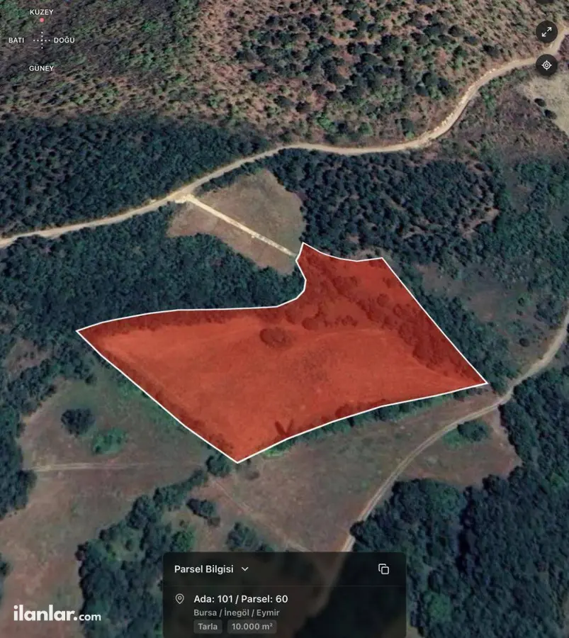 Bursa İnegöl Eymir Mahallesi 10.000 m² satılık arazi arsa - Fotoğraf 2