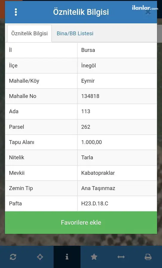 Bursa İnegöl Eymir Mahallesi 1.000 m² satılık bağ & Bahçe arsa - Fotoğraf 2