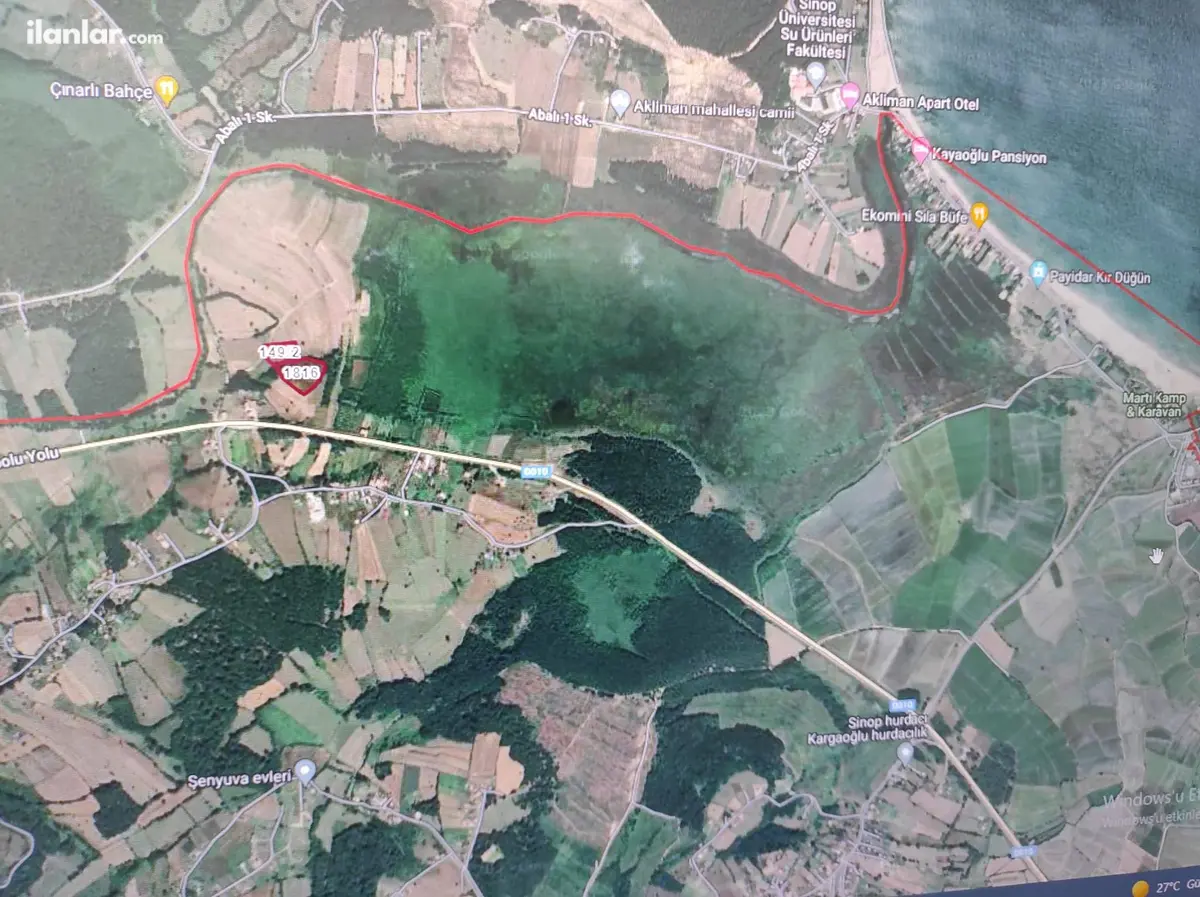 Sinop Merkez Dibekli, Taşlıca Mahallesi 500 m² satılık arazi arsa - Fotoğraf 3