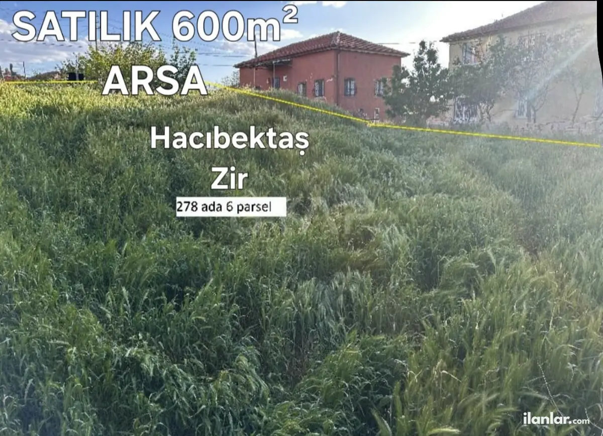 Nevşehir Hacıbektaş Zir Mahallesi 600 m² satılık konut arsa - Fotoğraf 1
