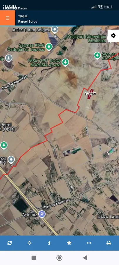 Aksaray Merkez Baymış Köyü Mahallesi 2.547 m² satılık tarla arsa - Fotoğraf 3
