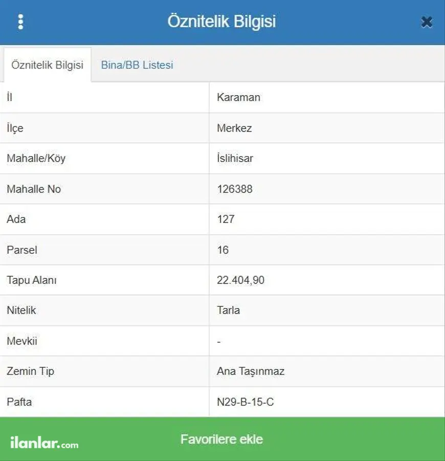 Karaman Merkez İslihisar Köyü Mahallesi 22.404 m² satılık tarla arsa - Fotoğraf 2